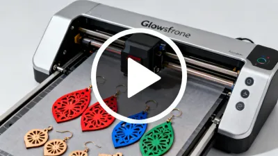 How to make laser cut earrings with Glowforge Aura tutorial