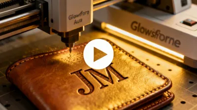 Leather engraving guide for Glowforge Aura tutorial