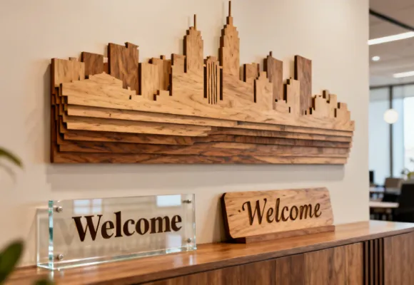 Laser-cut signs and home decor created with Glowforge Aura